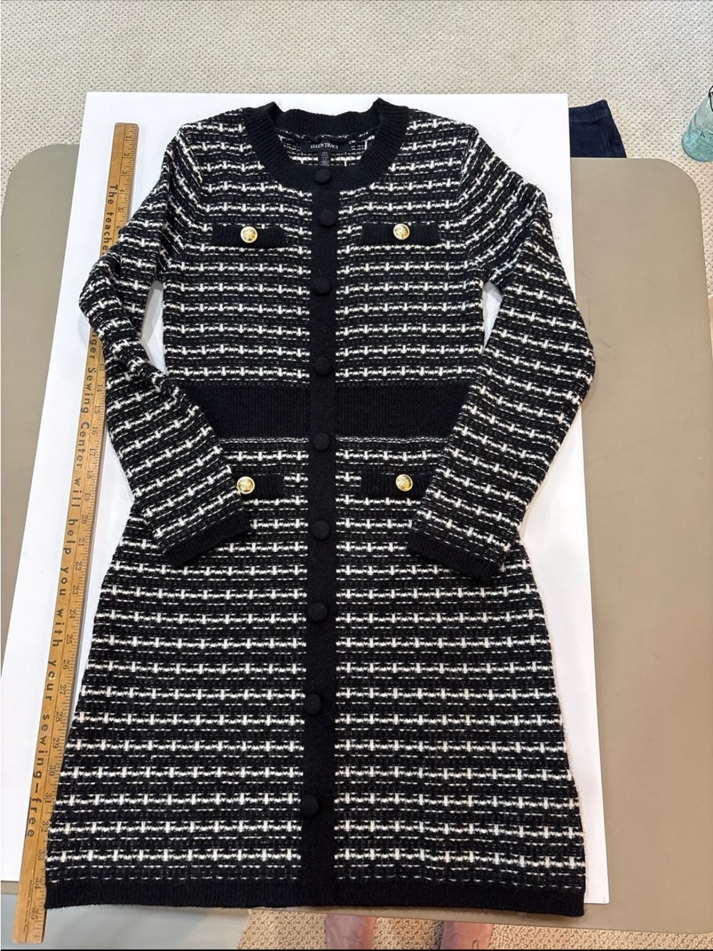 Ellen Tracy Monochrome Knit Sweater